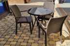 Стул B:rattan INDIANA с подлокотниками, коричневый